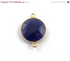 Dyed Sapphire Faceted Coin Bezel, (BZCT6201-A)